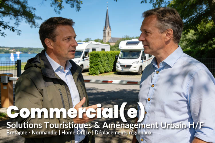EMPLOI : Commercial(e) Solutions Touristiques & Aménagement Urbain H/F Bretagne - Normandie | Home Office | Déplacements régionaux